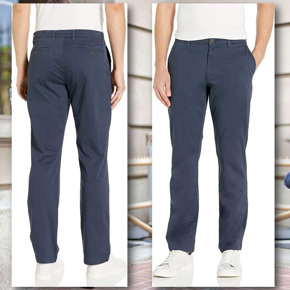 GOODTHREADS Straight-Fit Washed Comfort Stretch Chino Pant NEW WITH TAG!   35x34 - Picture 2 of 9